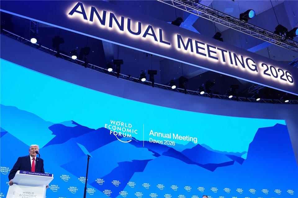 US-Präsident Trump hat in Davos erklärt, Selenskyj noch im Tagesverlauf treffen zu wollen.Evan Vucci/AP/dpa