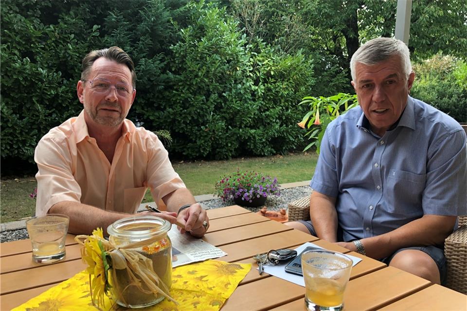 UWG-Vorsitzender Michael Theisen (links) und der UWG-Fraktionsvorsitzende Ludger Derijck. 