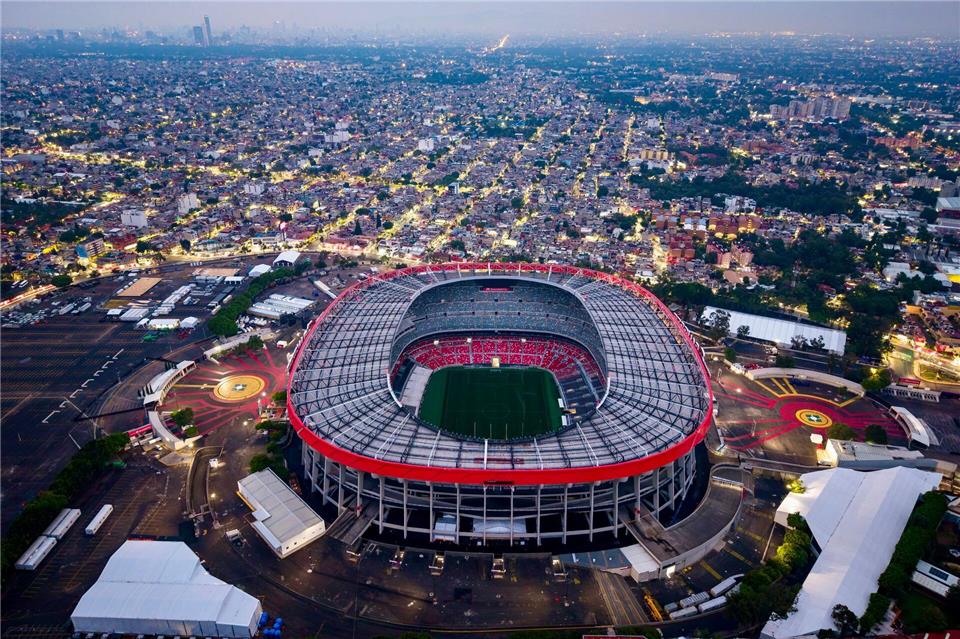 Über 2200 Meter hoch gelegen: Das WM-Stadion in Mexiko-Stadt.Li Muzi/XinHua/dpa