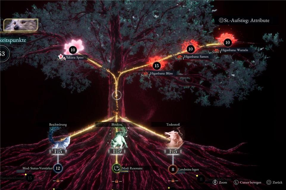 Über einen komplexen Baum kann Emmas und Kuus Repertoire an Fertigkeiten erweitert und verstärkt werden.Game Freak/dpa-tmn