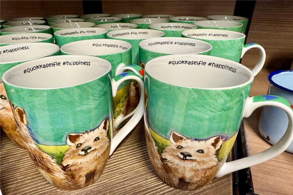 Überall gibt es Souvenirs mit Quokka-Motiv zu kaufen.Carola Frentzen/dpa