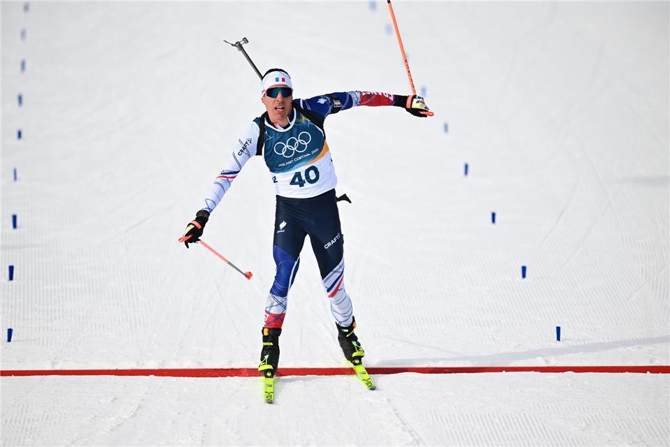 Überlegener Olympiasieger: Quentin Fillon Maillet. Hendrik Schmidt/dpa