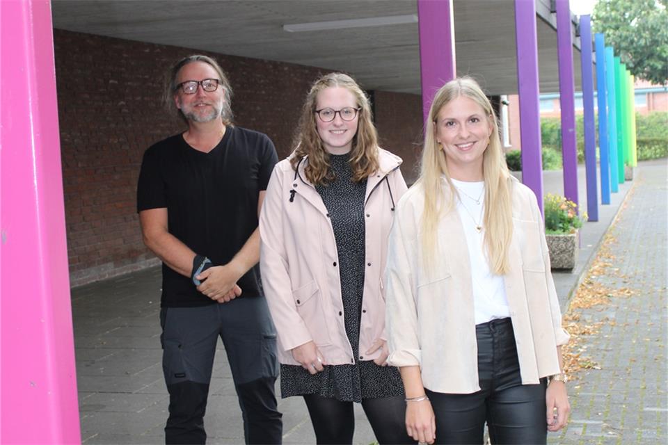 Uli Cluse, Juliane Schütte und Eileen Wenk (v.l.) gehören zum Team der Schulsozialarbeit.