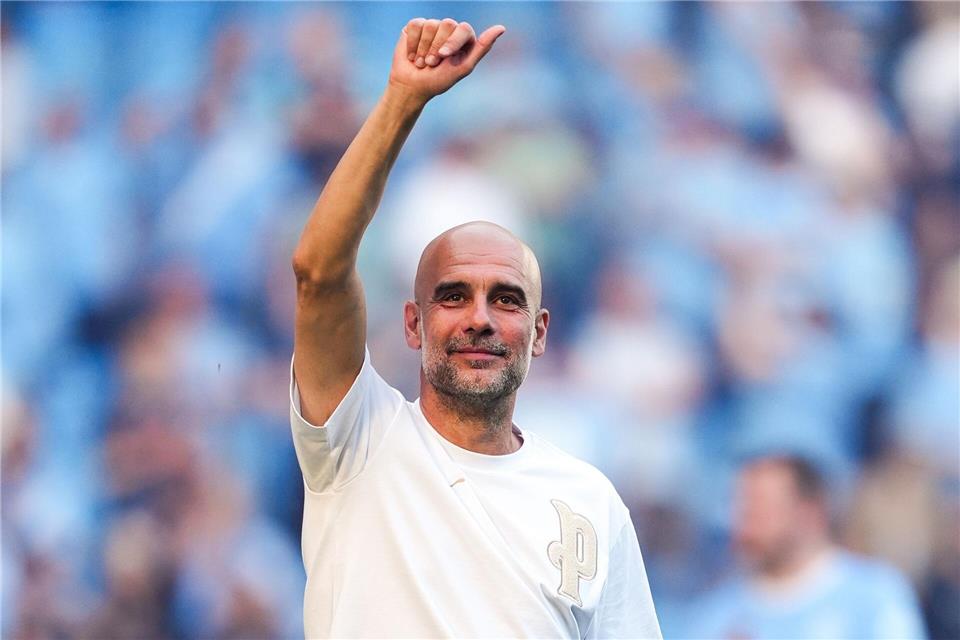 Um ihn buhlt offenbar Italiens Auswahl-Direktor Paolo Maldini: Trainer-Legende Pep Guardiola. (Archivbild)Martin Rickett/PA Wire/dpa
