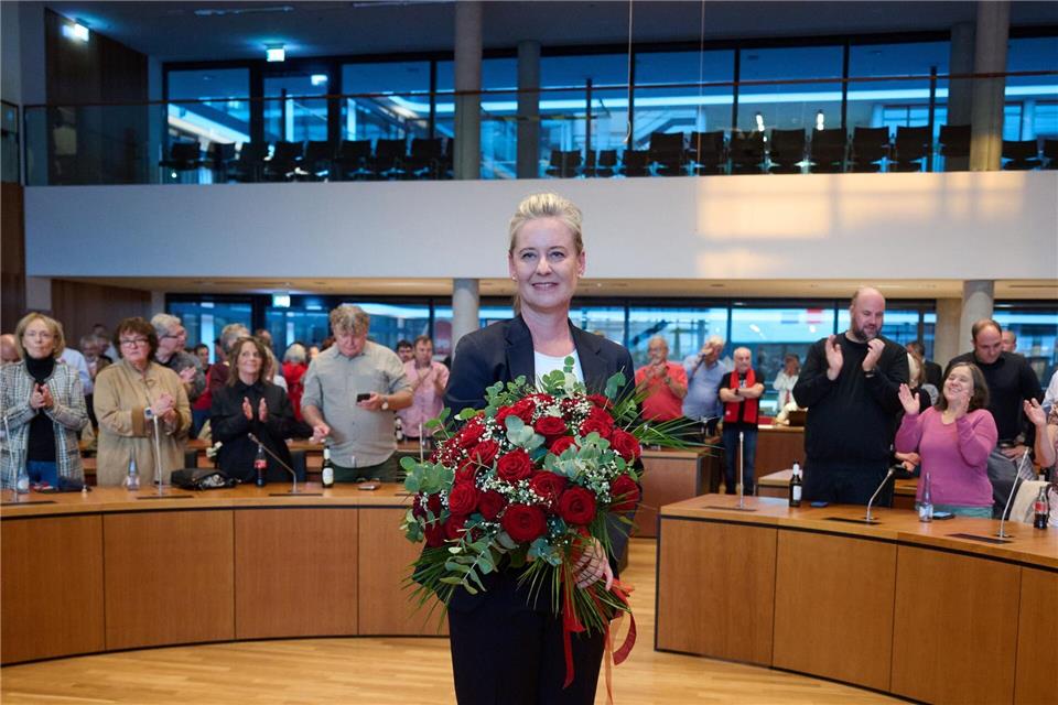 Um ihren neuen Job werden sie nicht viele beneiden: Gelsenkirchens Oberbürgermeisterin Andrea Henze (SPD).Bernd Thissen/dpa