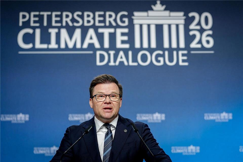 Umweltminister Carsten Schneider hat den Petersberger Klimadialog eröffnet.Kay Nietfeld/dpa