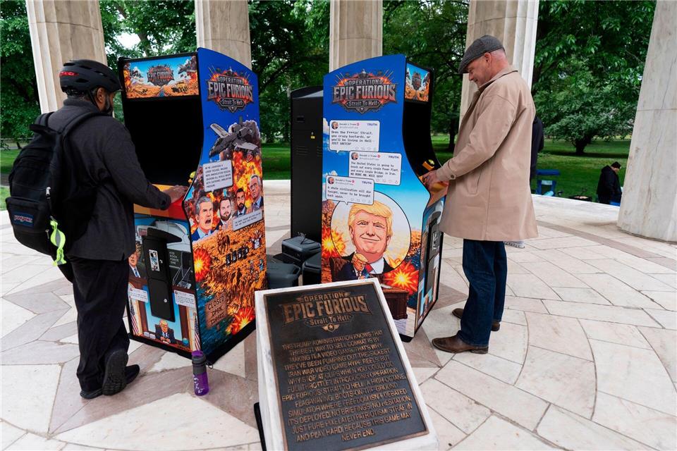 Unbekannte haben ein neues Videospiel zu Ehren Trumps entwickelt. Manuel Balce Ceneta/AP/dpa