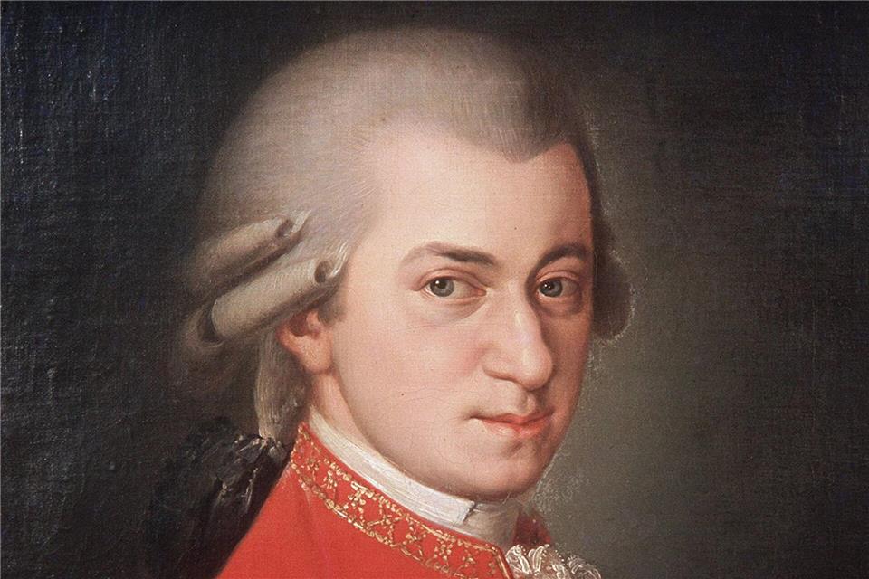 Undatierte Aufnahme eines Porträts in Öl des Komponisten Wolfgang Amadeus Mozart (1756-1791). (Archivbild)Andy Bernhaut/dpa