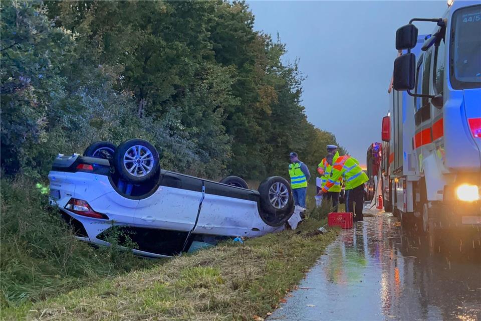 Unfallstelle auf der A3 bei Parsberg. Hier kamen eine Mutter und ihr Baby ums Leben.Felix Besold/News5/dpa