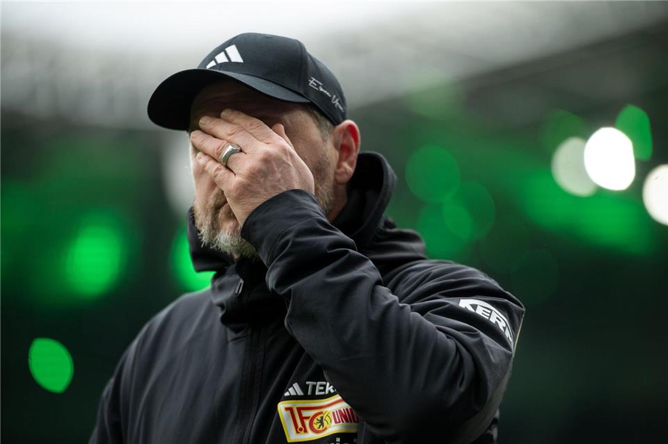 Union-Coach Baumgart wollte nicht mehr hinsehen.Fabian Strauch/dpa