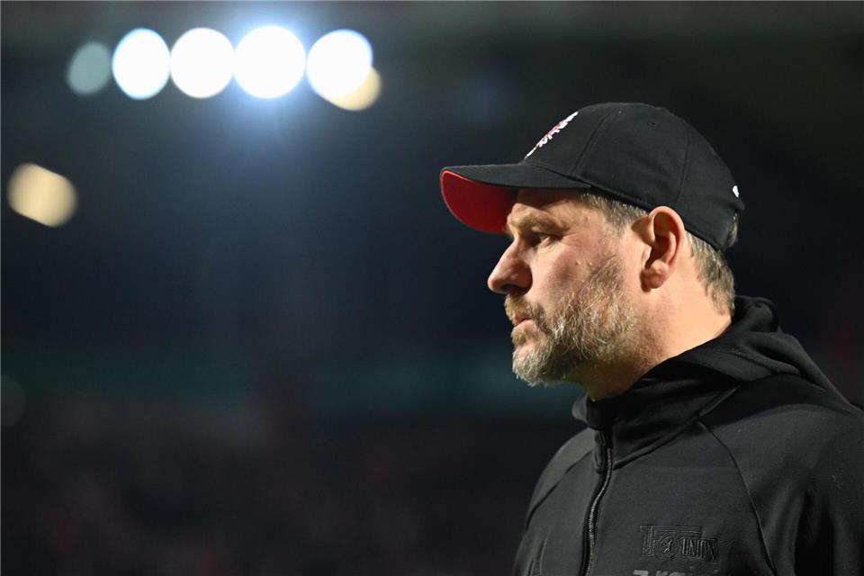 Das denkt Union-Coach Baumgart über die Stürmerflaute  Union-Trainer Baumgart ist es egal, wer die Tore für die Eisernen schießt. Soeren Stache/dpa