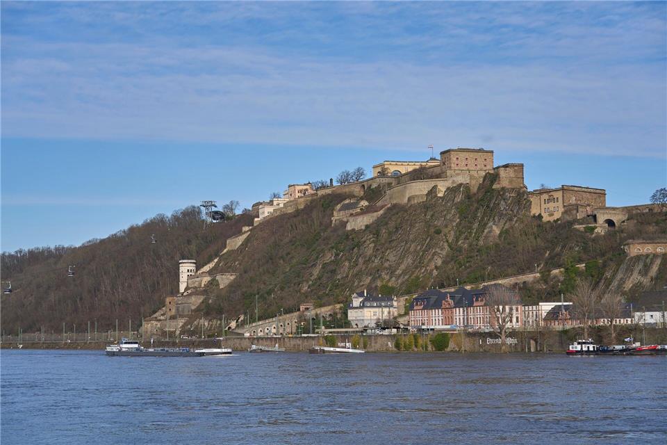 Unterhalb der über dem Rhein thronenden Festung Ehrenbreitstein in Koblenz wurde die damals 24-jährige US-amerikanische Touristin getötet. (Archivfoto)Sascha Ditscher/dpa