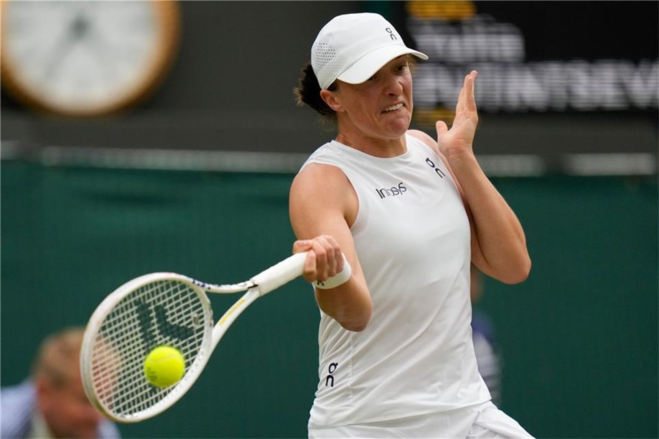 Überraschung in Wimbledon: Swiatek ausgeschieden Unterlag der Kasachin Julia Putinzewa mit 6:3, 1:6, 2:6: Die Polin Iga Swiatek.