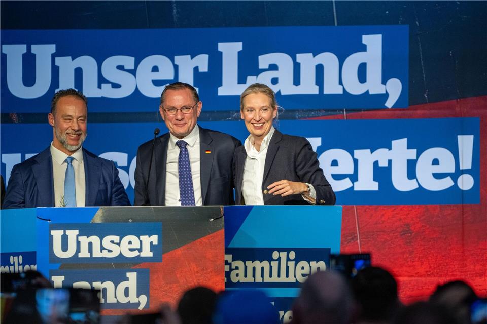 Unterstützung von der Bundespartei für den AfD-Wahlkampf in Rheinland-Pfalz.Harald Tittel/dpa