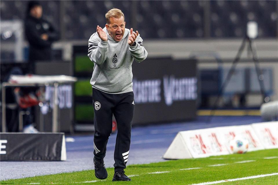 Spätes 0:1 bei Hertha: Anfang bleibt mit Düsseldorf sieglos Unzufrieden mit der Chancenauswertung: Fortuna-Coach Markung Anfang. Andreas Gora/dpa