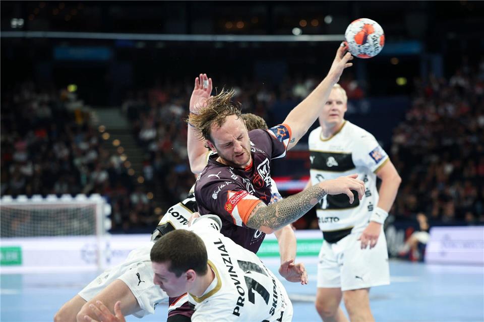 Valentin Porte und Montpellier HB gewannen im Vorjahr das Halbfinale gegen den THW Kiel. (Archivbild)Christian Charisius/dpa