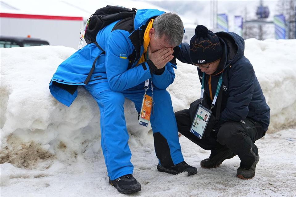 Vater Mychajlo Heraskewytsch (l) zeigte sich über den Ausschluss seines Sohnes erschüttert.Fatima Shbair/AP/dpa