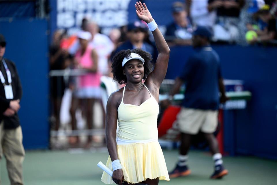 Venus Williams stand nach mehr als einem Jahr Pause wieder auf einem Court bei einem WTA-Turnier.Nick Wass/AP/dpa