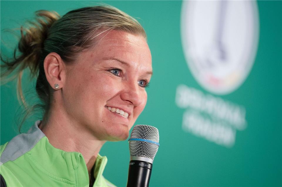 Verabschiedet sich nach 14 Jahren aus Wolfsburg: Alexandra Popp. (Archivbild)Marius Becker/dpa