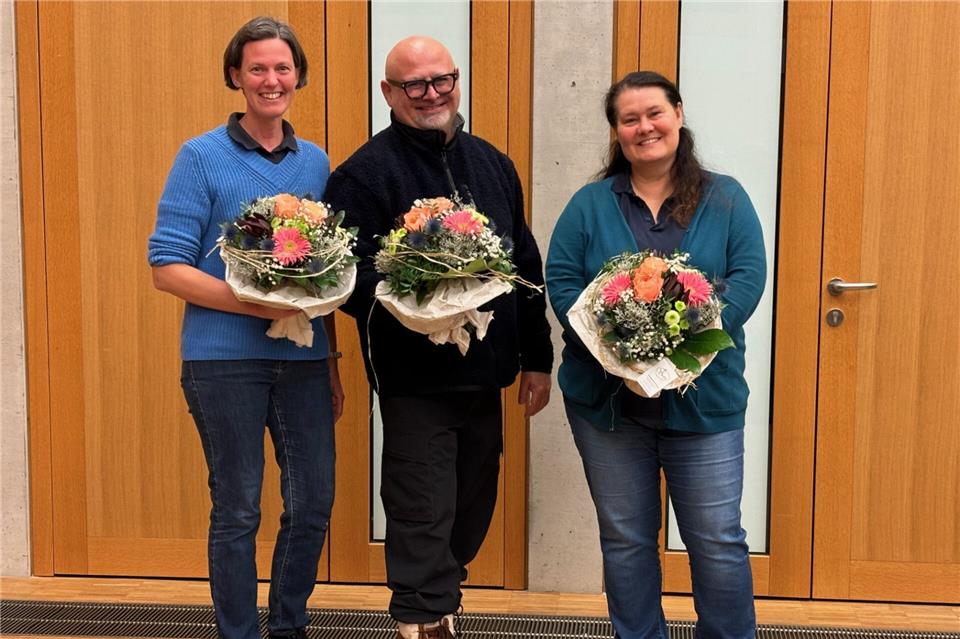 Verabschiedet wurden Anna Bürger, Dr. Alexander Darui und Claudia Heitkamp (von links).