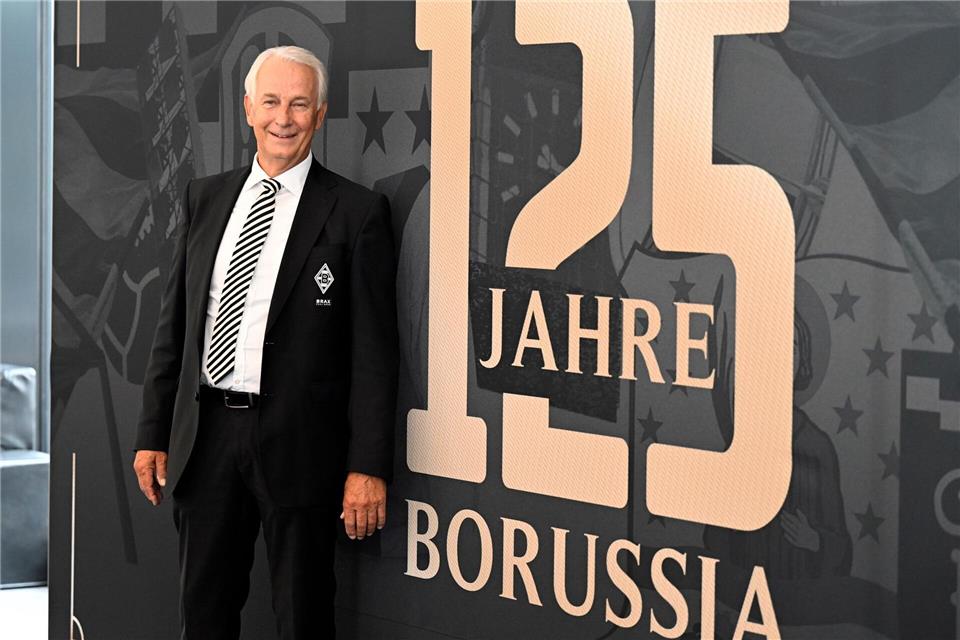 Vereinspräsident Rainer Bonhof hatte vor wenigen Wochen bei der 125-Jahr-Feier Borussias noch Grund zu lachenRoberto Pfeil/dpa