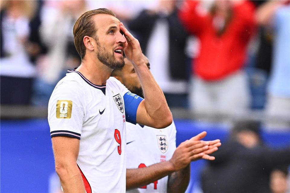 Vergab in der Schlussphase eine Riesenchance: Englands Torjäger Harry Kane. Tom Weller/dpa