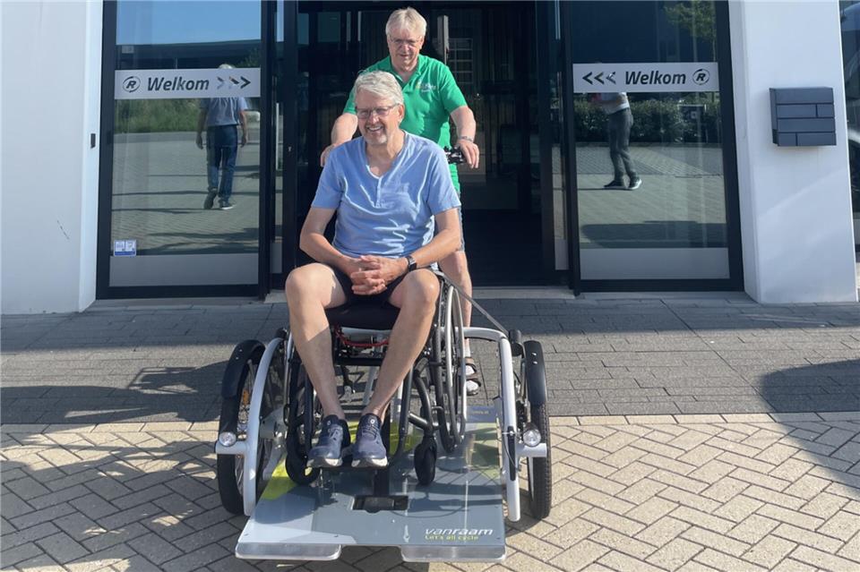 Vergangene Woche haben die Heide-Rikscha-Fahrer das neue Gefährt schon einmal bei der niederländischen Firma Van Raam getestet.