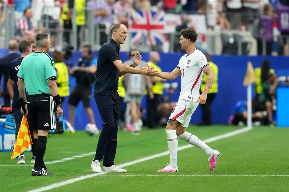 Verteidiger John Stones hat Trainer Thomas Tuchel nach dem Sieg gegen Mexiko mit einer vorgetäuschten Verletzung reingelegt. (Archivbild)Nick Potts/PA Wire/dpa