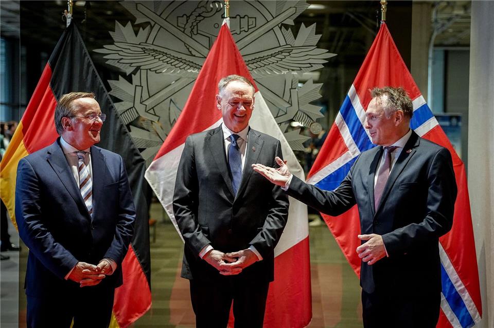 Verteidigungsminister Pistorius traf seine Amtskollegen aus Kanada und Norwegen.Kay Nietfeld/dpa