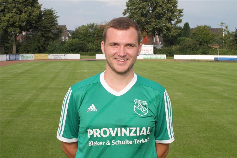 Verwandelte beim 3:5 gegen Wulfen einen Foulelfmeter für den TSV Raesfeld: Christoph Platzek.