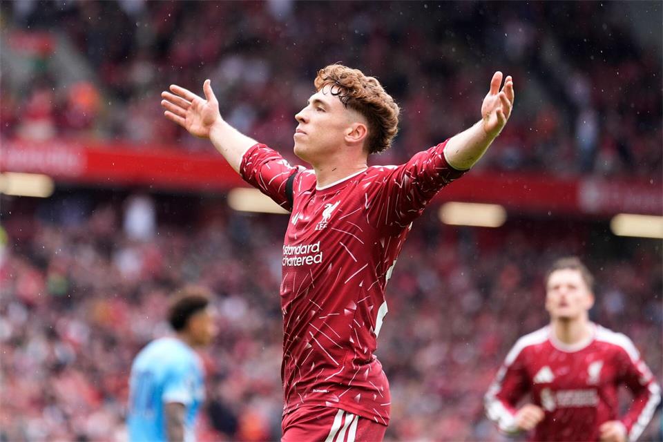 Victor Munoz erzielte den Ausgleich zum 2:2 für Liverpool.Peter Byrne/PA Wire/dpa