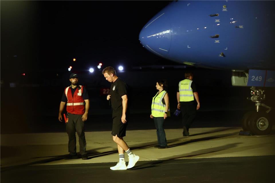 Viel Arbeit, wenig Zeit: Julian Nagelsmann bei der Rückkehr nach Winston-Salem.   Christian Charisius/dpa
