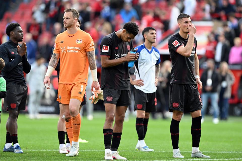 Viel Frust und zu wenig Punkte bei Bayer Leverkusen.Federico Gambarini/dpa