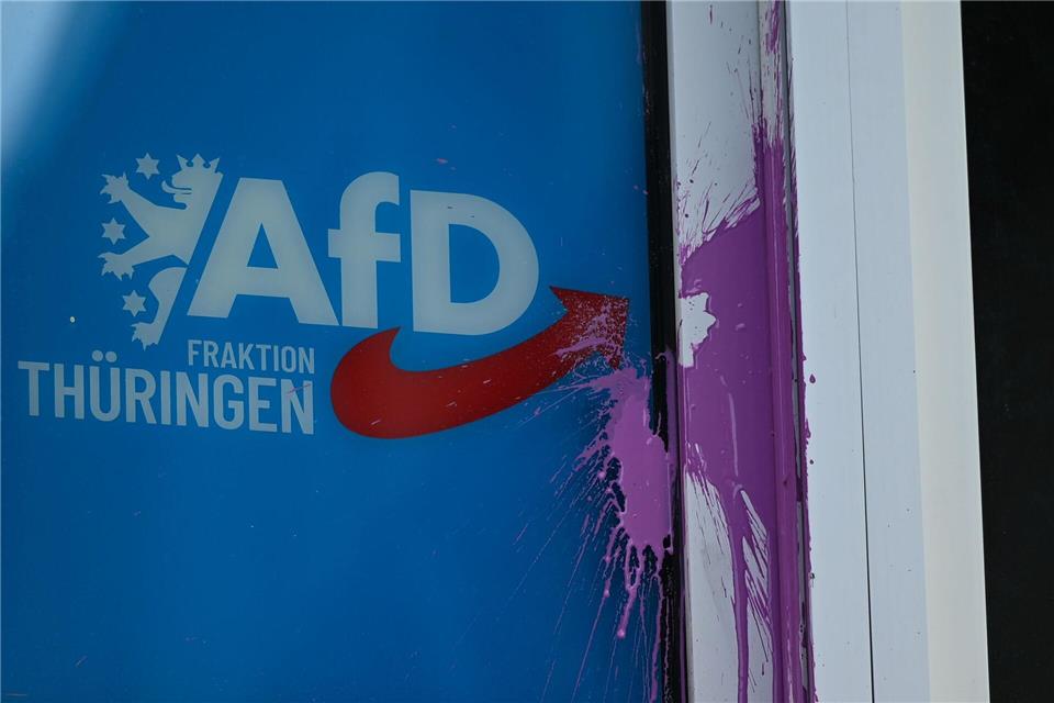 Viele Angriffe auf Abgeordnetenbüros der AfD (Illustration).Katharina Kausche/dpa
