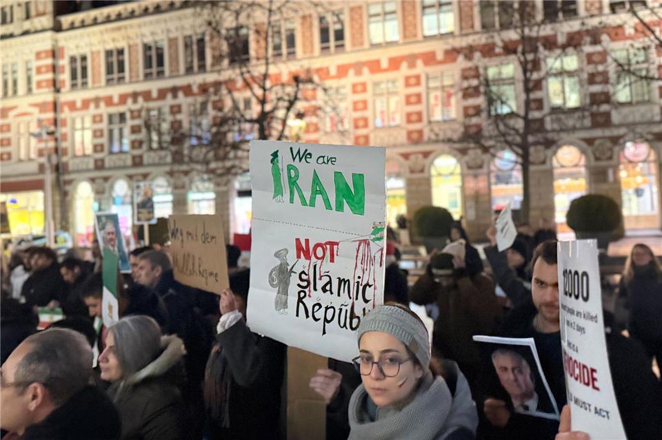 Viele Demonstranten hielten Schilder in die Höhe. David Hutzler/dpa