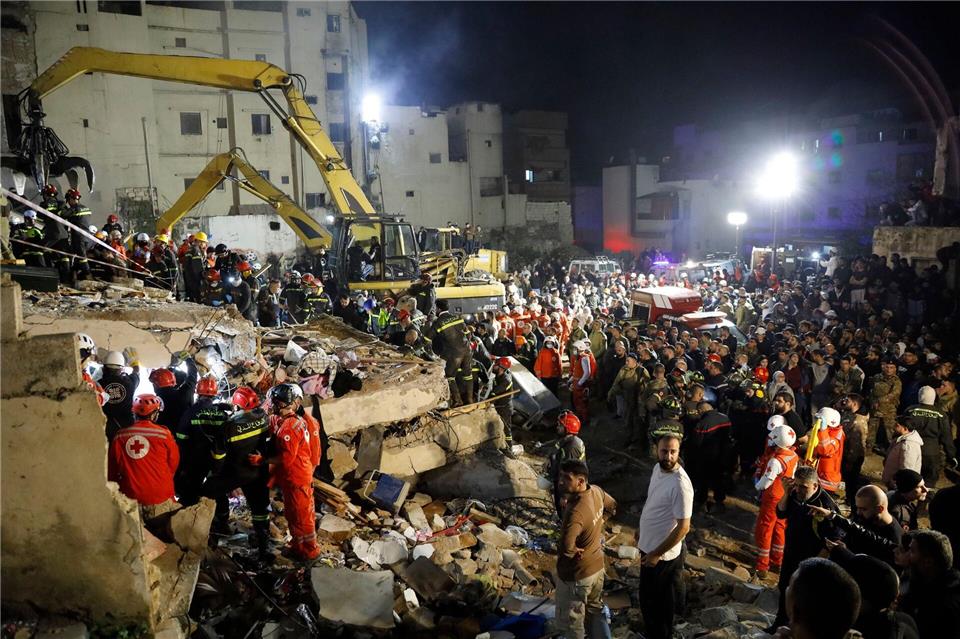 Viele Gebäude im Libanon sind einsturzgefährdet.Abdul Kader Al Bay/ZUMA Press Wire/dpa