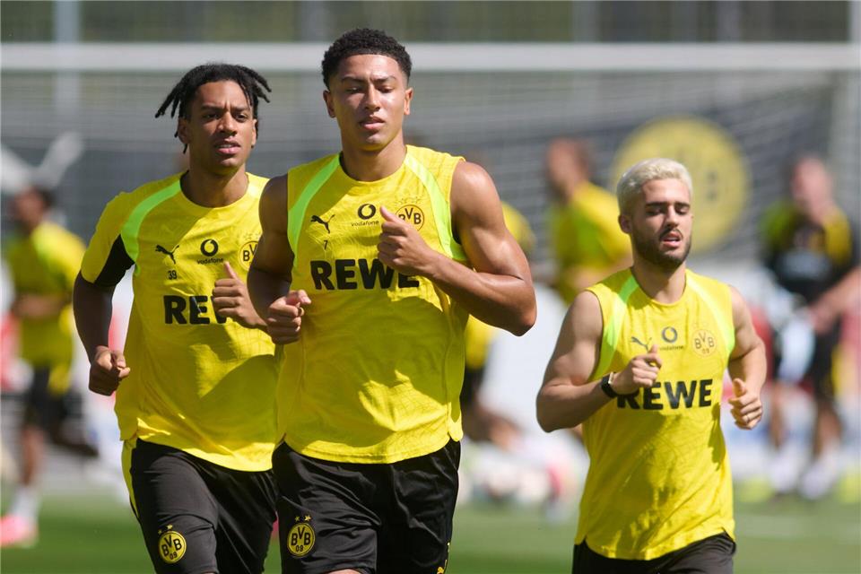 Viele Leistungsträger fehlen dem BVB wegen der Weltmeisterschaft noch in der Vorbereitung auf die neue Saison. (Archivbild)Bernd Thissen/dpa