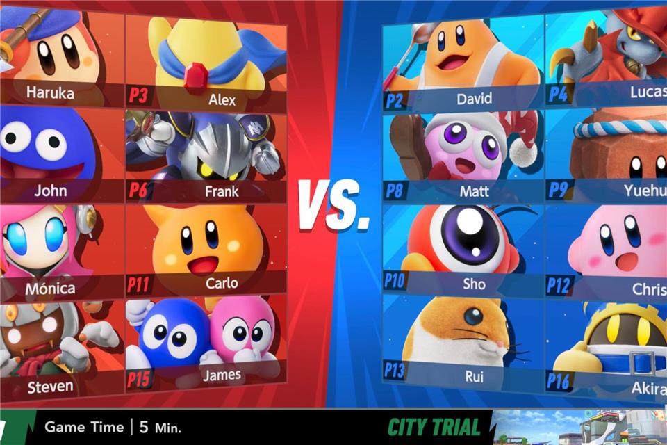 Viele lustige, spielbare Charaktere warten in „Kirby Air Riders“.Nintendo/dpa-tmn