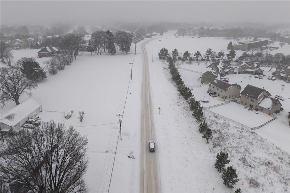 Vielerorts gab es in den USA massive Schneefälle. Walter G. Arce Sr./ASP via ZUMA Press Wire/dpa