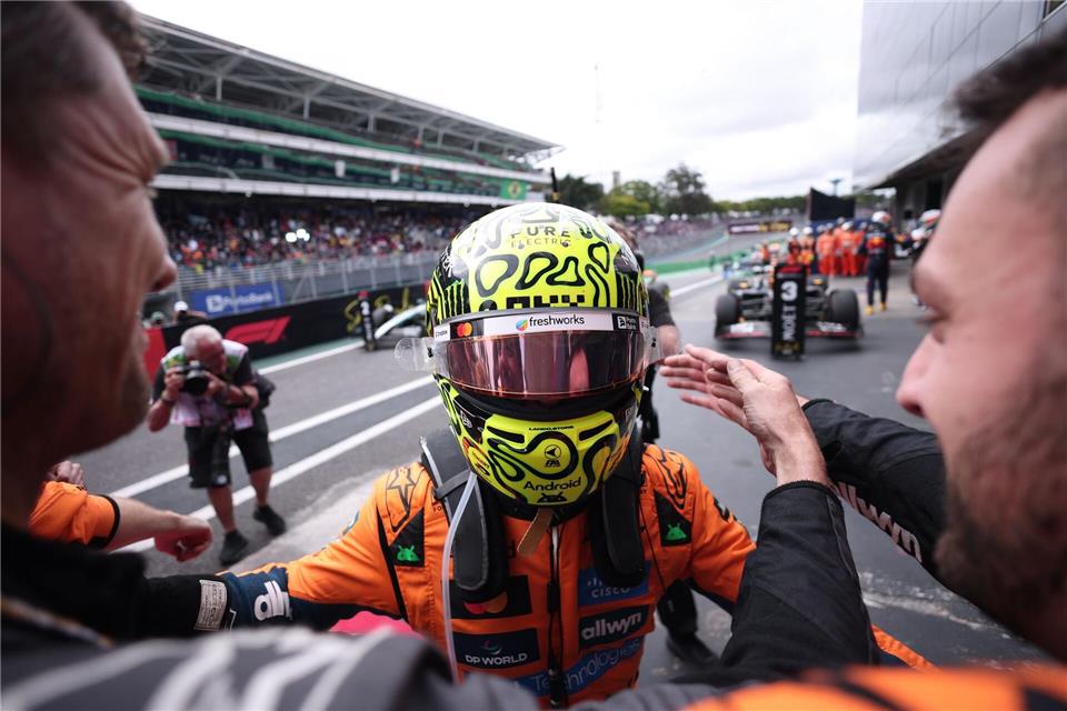 Vieles spricht nun für Lando Norris‘ ersten WM-Triumph.Ettore Chiereguini/AP/dpa