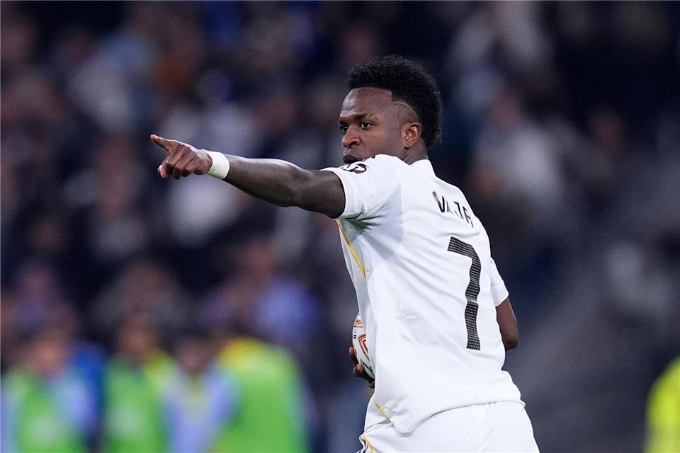 Vinícius Júnior erzielte im Stadtderby zwei Tore für Real Madrid.Manu Fernandez/AP/dpa