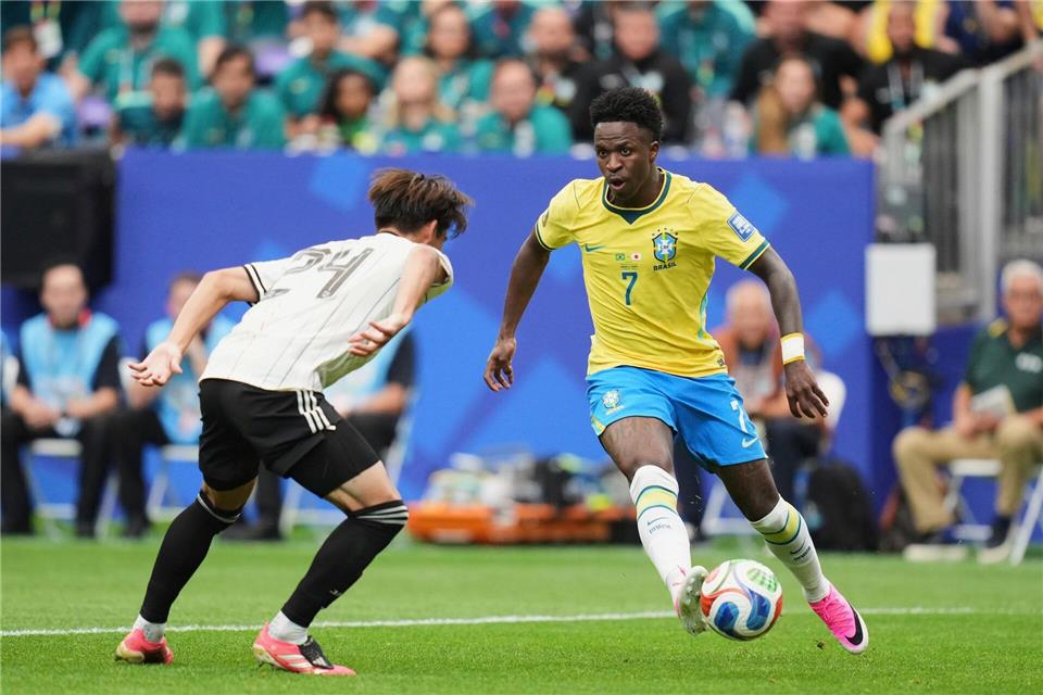 Vinícius Júnior (r.) war nicht der Siegfaktor, steigerte sich aber.Eric Gay/AP/dpa