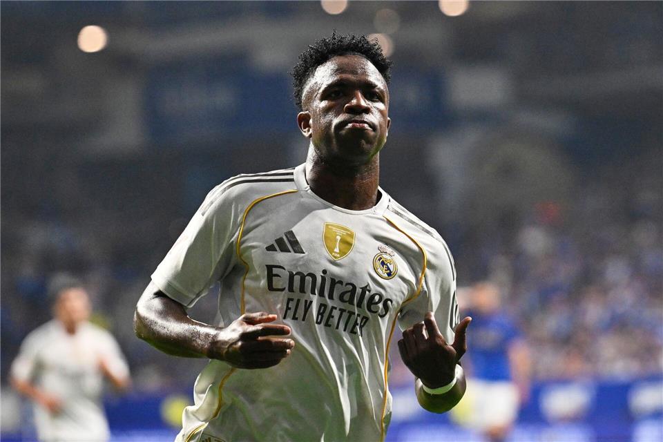 Nach Ausraster: Weltfußballer Vinícius Jr. entschuldigt sich  Vinicius Junior sorgt in Madrid für Wirbel. (Archivbild)Miguel Oses/AP/dpa