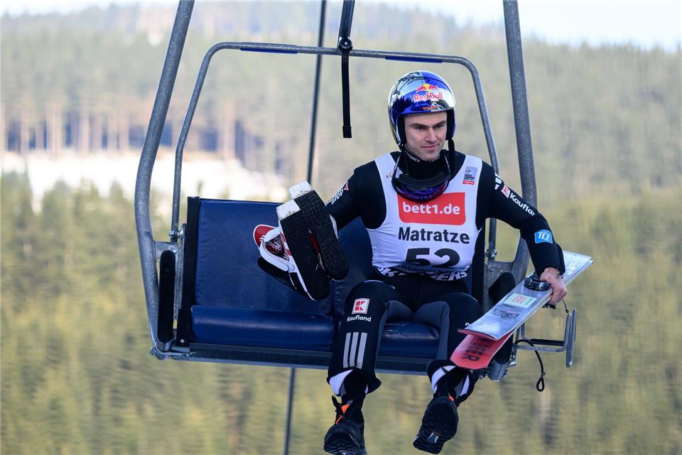 Vinzenz Geiger verzichtete auf das Sprungtraining am Tag vor dem ersten Olympia-Wettkampf. (Archivbild)Hendrik Schmidt/dpa