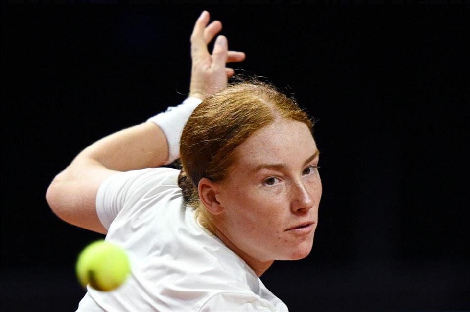 Voller Fokus auf den Ball: Doch für Seidel ist nach der ersten Runde Schluss.Marijan Murat/dpa