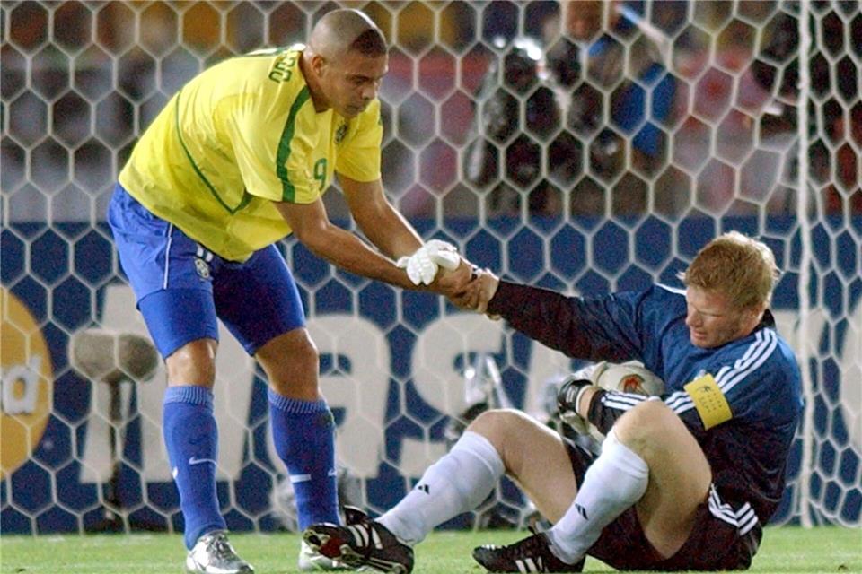 Von Ronaldo blieb nicht nur die Frisur von der WM 2002 in Erinnerung. (Archivbild) Oliver Berg/dpa