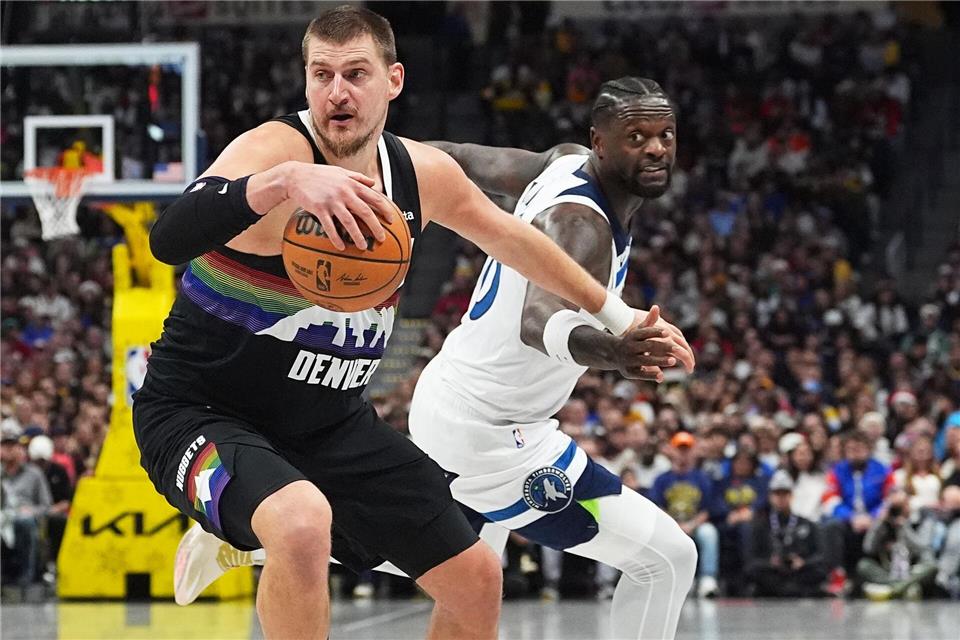 Von den Wolves nicht zu stoppen: Nikola Jokic.David Zalubowski/AP/dpa