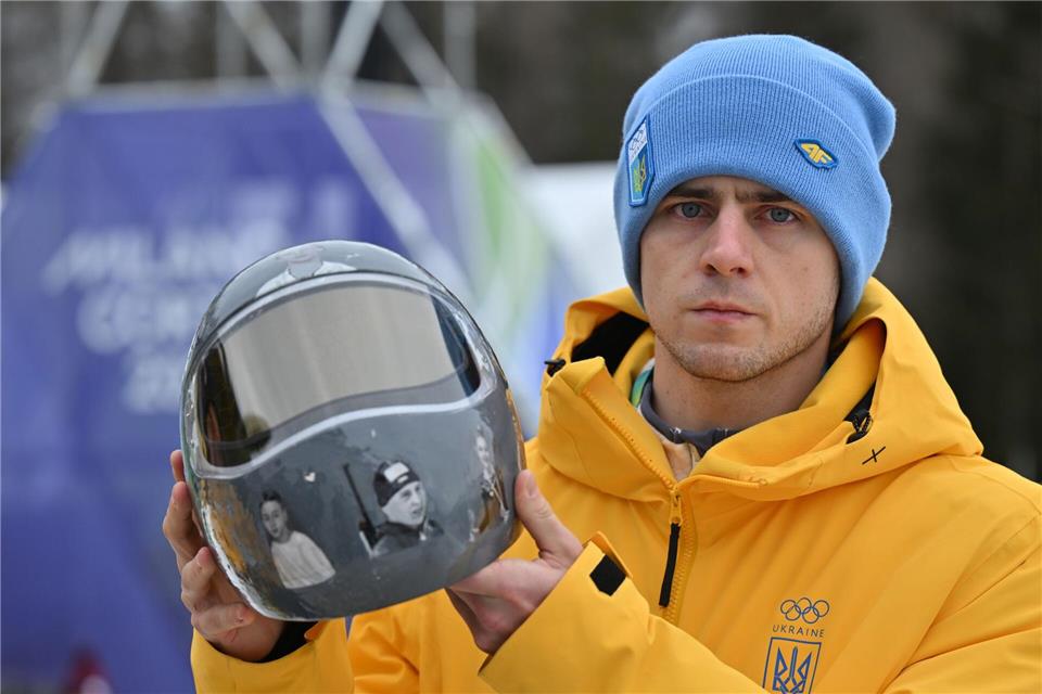 Von den olympischen Wettbewerben ausgeschlossen: Der ukrainische Skeleton-Pilot  Wladislaw Heraskewytsch.Robert Michael/dpa