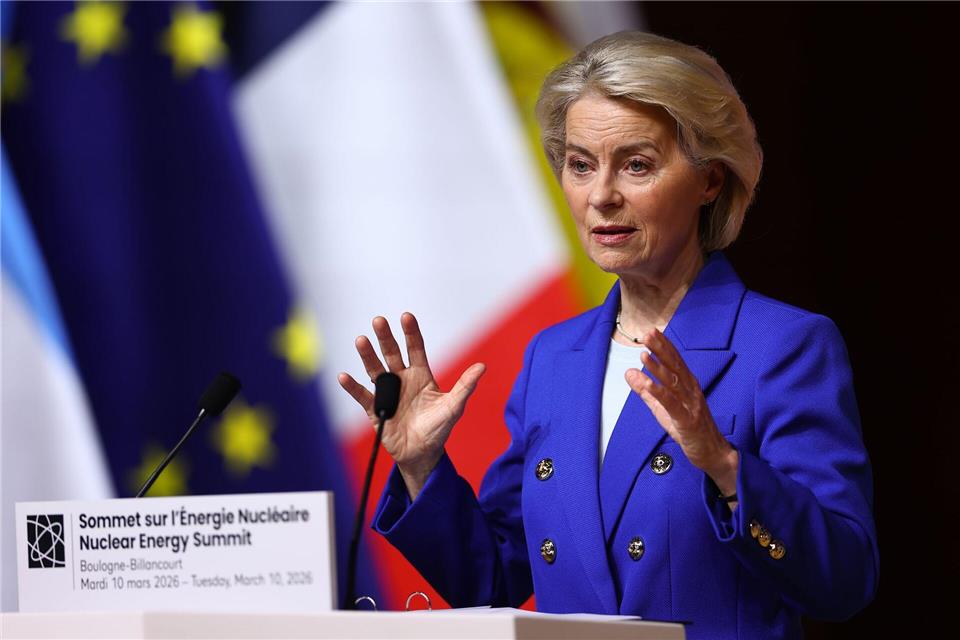 Von der Leyen hat es als einen strategischen Fehler bezeichnet, dass Europa sich von der Kernenergie abgewendet hat.Abdul Saboor/Pool Reuters via AP/dpa