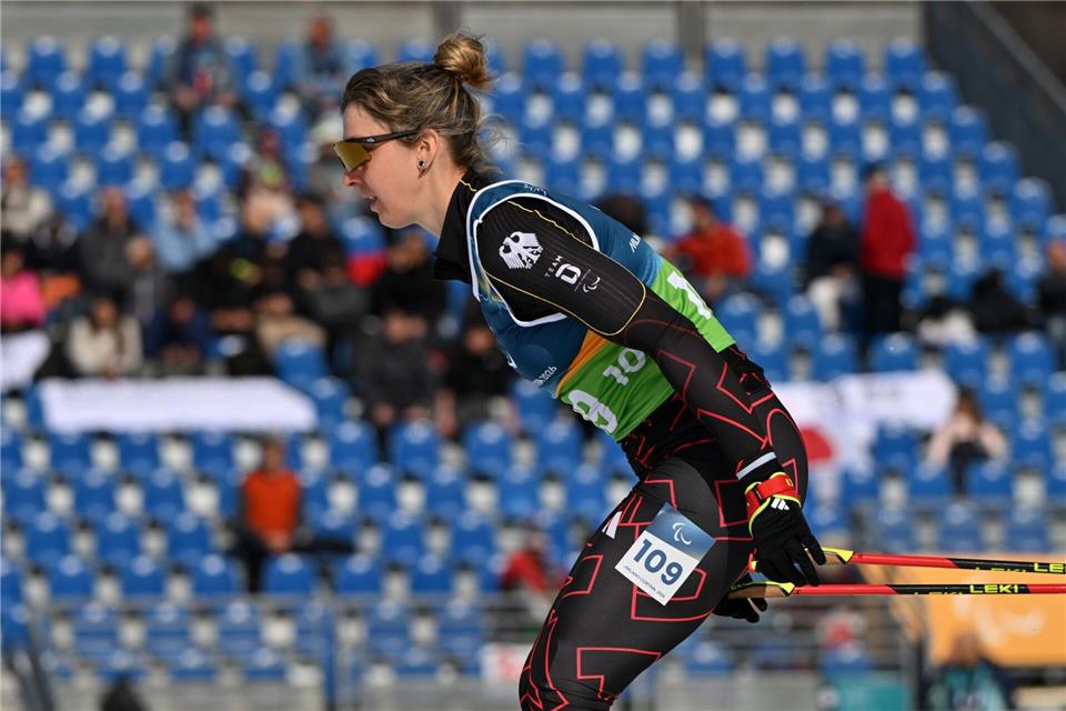 Von der Loipe aufs Tanzparkett? Kathrin Marchand möchte bei „Let’s Dance“ starten.Martin Schutt/dpa